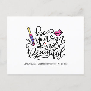 LipSense Application, Tips, Tricks, Exfoliation Announcement Postcard