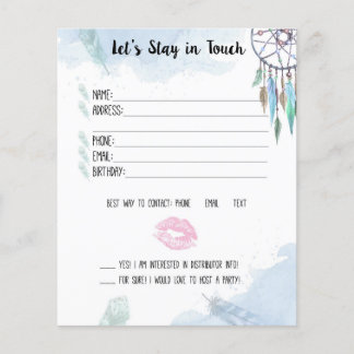 Lipsense Let stay in touch- customer contact card