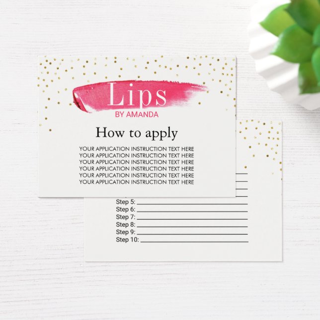 LipSense Lipstick Application Instructions (Desk)