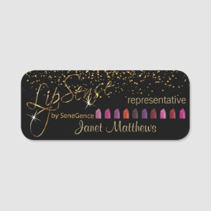 Lipsense Representative with Colourful Lipsticks Name Tag