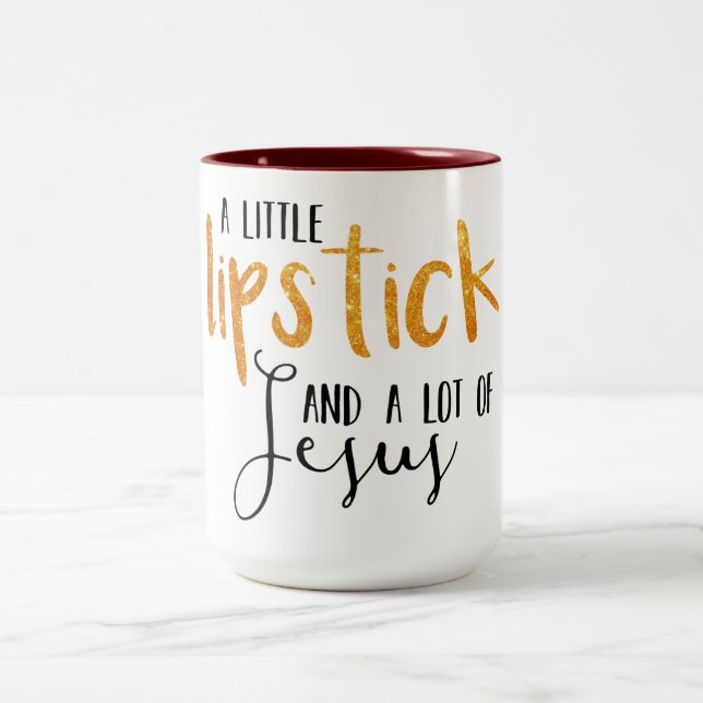 LipStick and Jesus Coffee Mug (Center)