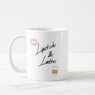 Lipstick and Lattes // Fun Girly Beauty Themed Coffee Mug