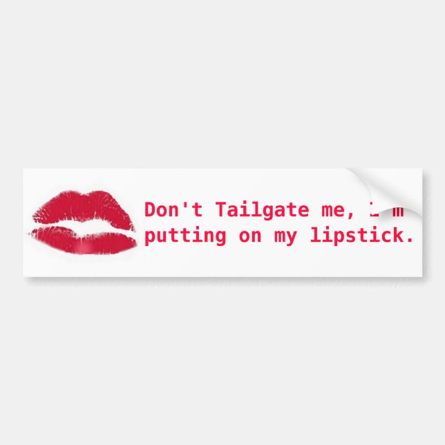 Lipstick Bumper Sticker (Front)