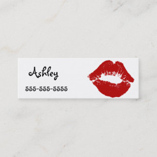 Lipstick Call Me Card