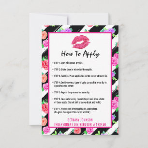 Lipstick Distributor Application / Tips Card