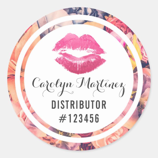 Lipstick Distributor Floral Kiss Packaging Seal (Front)