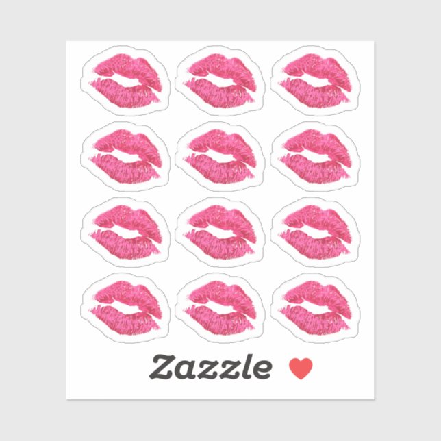 Lipstick Distributor Glam Pink Kiss Lips Planner (Sheet)