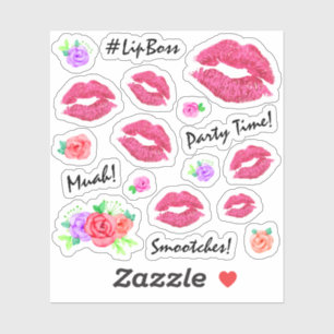 Lipstick Distributor Kiss Planner Sticker Sheet