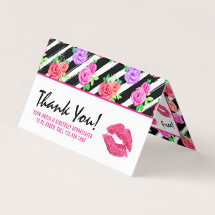 Lipstick Distributor Loyalty Stamp Kiss Thank You