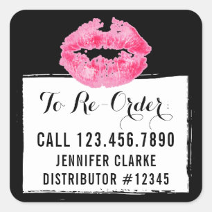 Lipstick Distributor Pink Kiss Re-Order Label