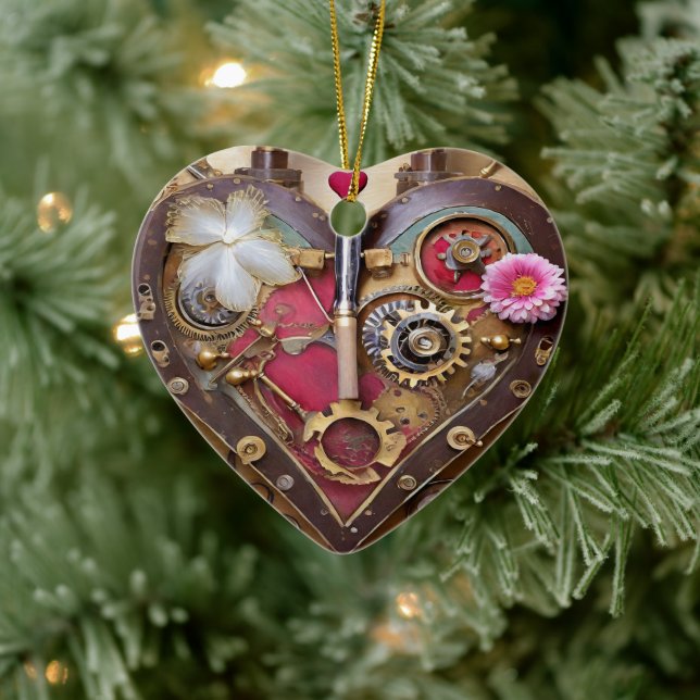 Lipstick Flowers Heart Steampunk Series Ceramic Tree Decoration (Tree)