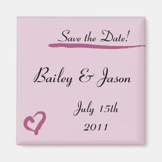 Lipstick Heart Save the Date Magnet
