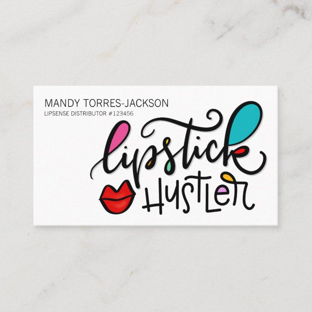 Lipstick Hustler Business Card (Front)