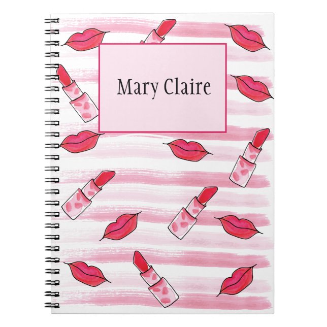 Lipstick Journal Planner Organiser Notebook (Front)