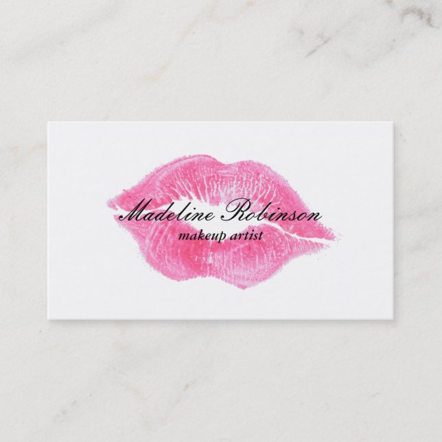 Lipstick Kiss Business Card (Front)