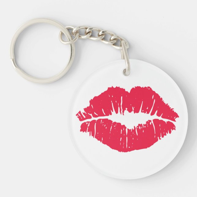 Lipstick Kiss Key Ring (Front)