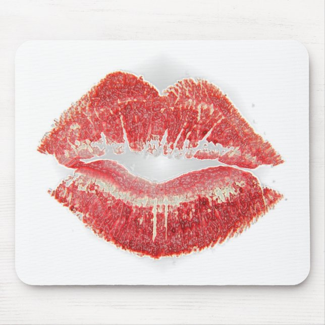 lipstick kiss mouse mat (Front)
