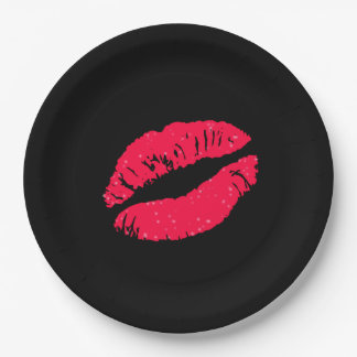 Lipstick Kiss Paper Plate