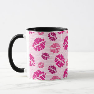 Lipstick Kiss Shape Print Pattern Mug