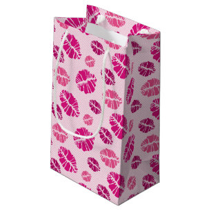 Lipstick Kiss Shape Print Pattern Small Gift Bag