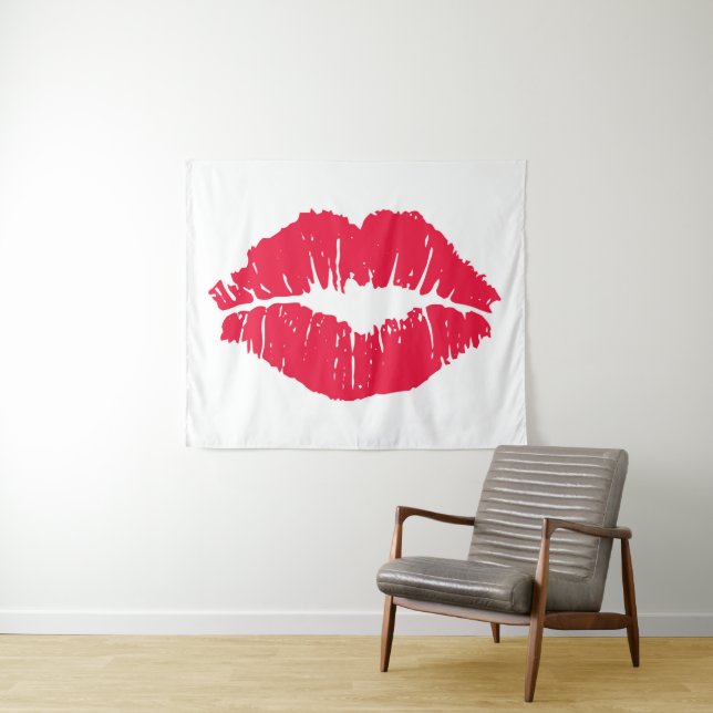 Lipstick Kiss Tapestry (In Situ (Horizontal))