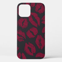 Lipstick Kisses: Dark Red Imprints
