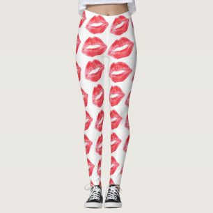 Lipstick kisses leggings yoga pants