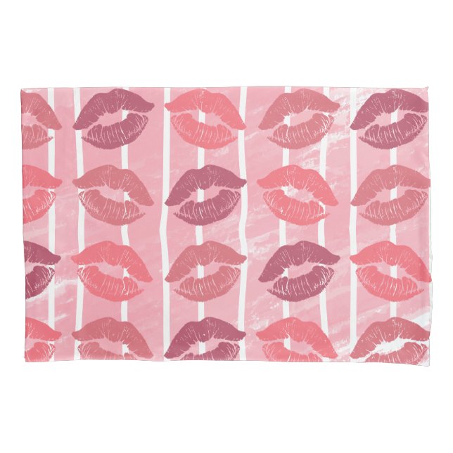 Lipstick Kisses Pillowcase (Front)