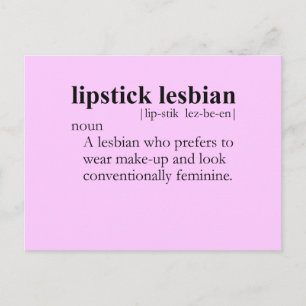 LIPSTICK LESBIAN (definition) Postcard