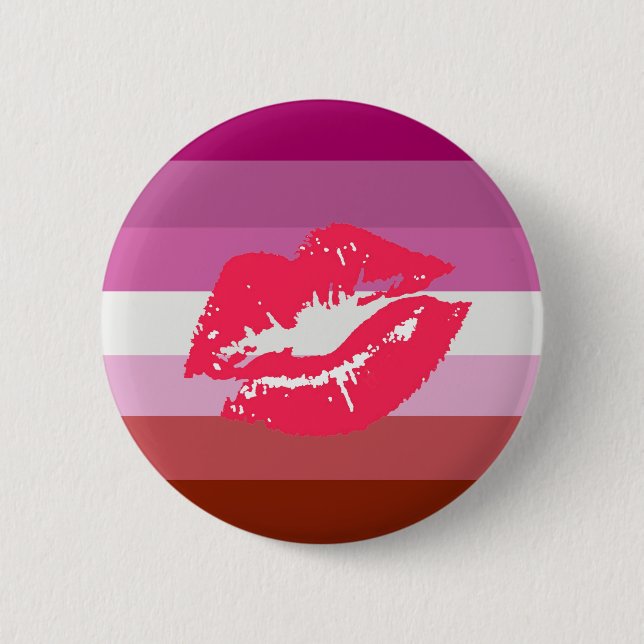 Lipstick Lesbian Flag 6 Cm Round Badge (Front)