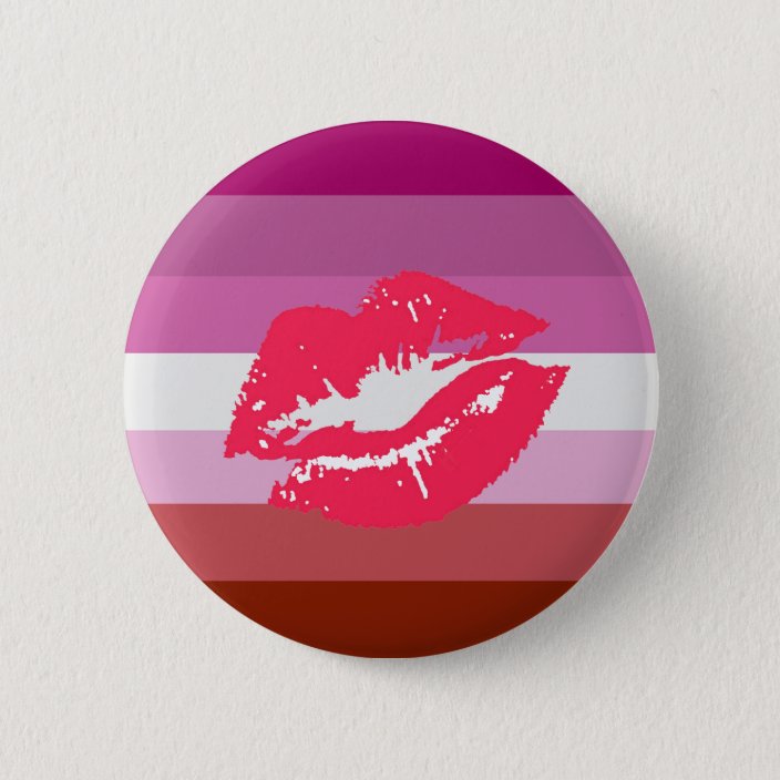Lipstick Lesbian Flag 6 Cm Round Badge Uk