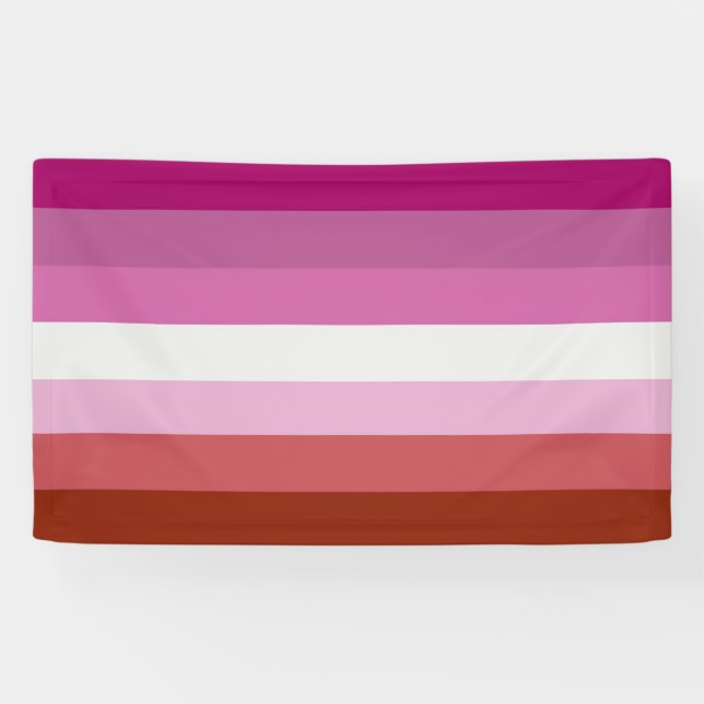 Lipstick Lesbian Pride Colours - Banner (Horizontal)