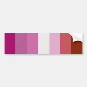 Lipstick Lesbian Pride Colours - Bumper Sticker