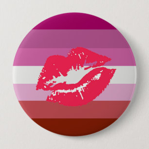 Lipstick Lesbian Pride Flag 10 Cm Round Badge