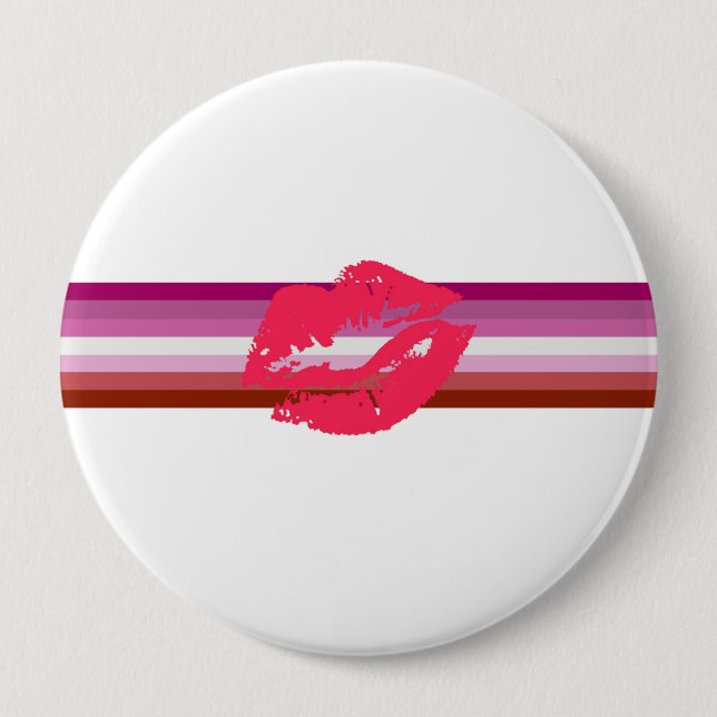 Lipstick Lesbian Pride Flag 10 Cm Round Badge (Front)