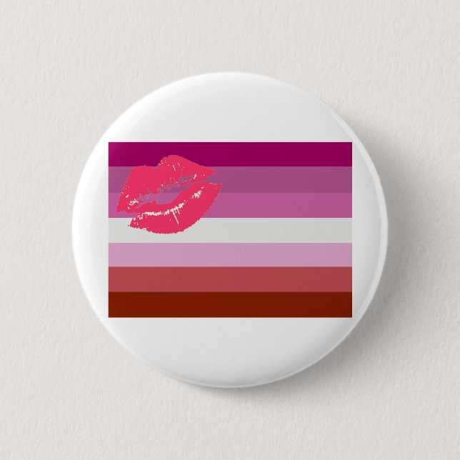 Lipstick Lesbian Pride Flag 6 Cm Round Badge (Front)