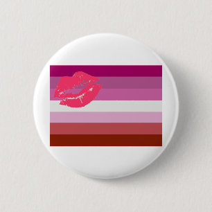 Lipstick Lesbian Pride Flag 6 Cm Round Badge