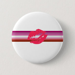 Lipstick Lesbian Pride Flag 6 Cm Round Badge