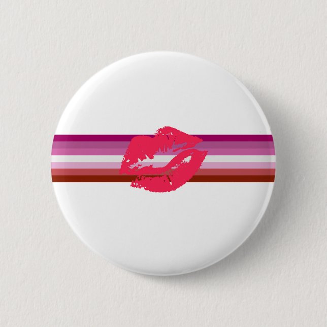 Lipstick Lesbian Pride Flag 6 Cm Round Badge (Front)