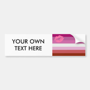 Lipstick Lesbian Pride Flag Bumper Sticker