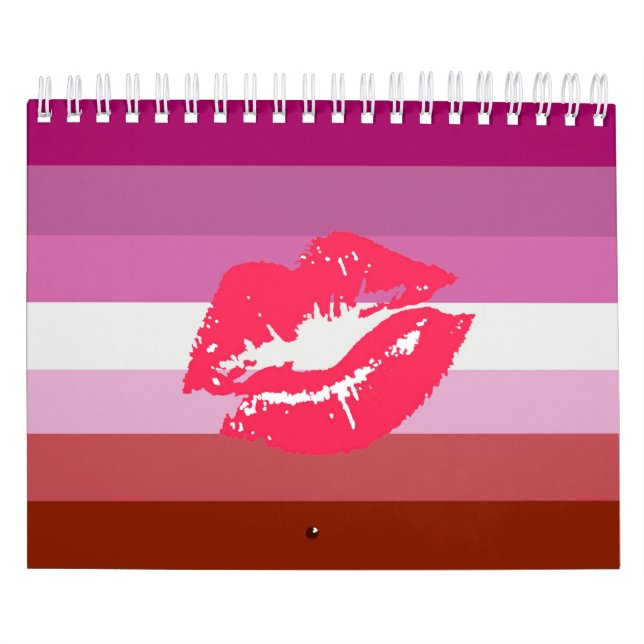 Lipstick Lesbian Pride Flag Calendar (Cover)