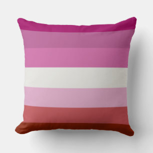 Lipstick lesbian pride flag design cushion
