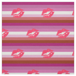 Lipstick Lesbian Pride Flag Fabric