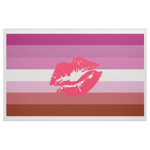 Lipstick Lesbian Pride Flag Fabric