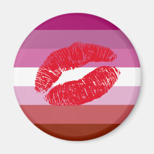 Lipstick Lesbian Pride Flag  Magnet