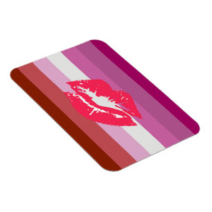 Lipstick Lesbian Pride Flag Magnet