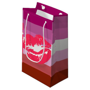 Lipstick Lesbian Pride Flag Small Gift Bag