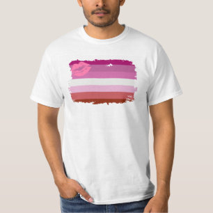 Lipstick Lesbian Pride Flag T-Shirt