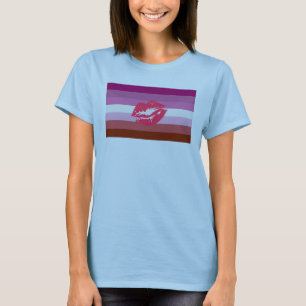Lipstick Lesbian Pride Flag T-Shirt