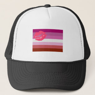 Lipstick Lesbian Pride Flag Trucker Hat